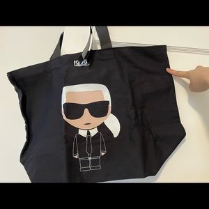 KARL LAGERFELD Choupette cotton canvas tote bag